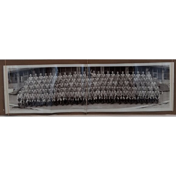 1936 Fort Sherman Canal Zone 1st Coast Artillery HQ Battery Panoramic Photo 35